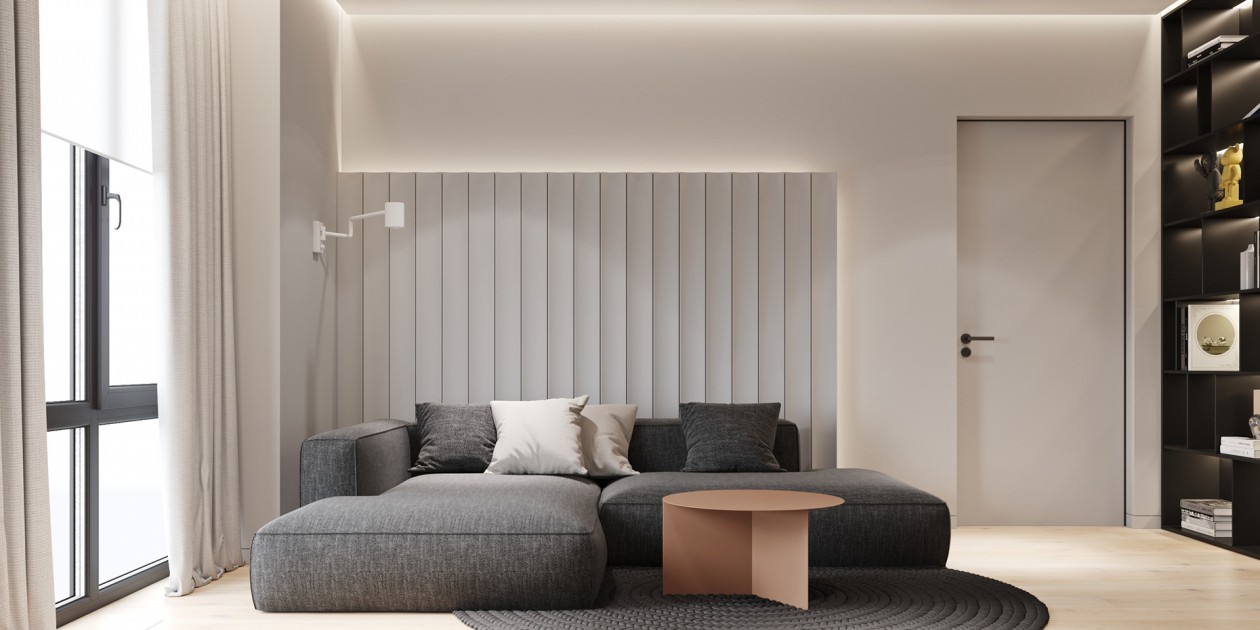 65平 简约白色系空间设计！-2