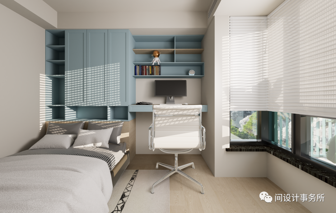 普达北苑 · 蓝色梦幻中的艺术居家丨间·设计事务所-44