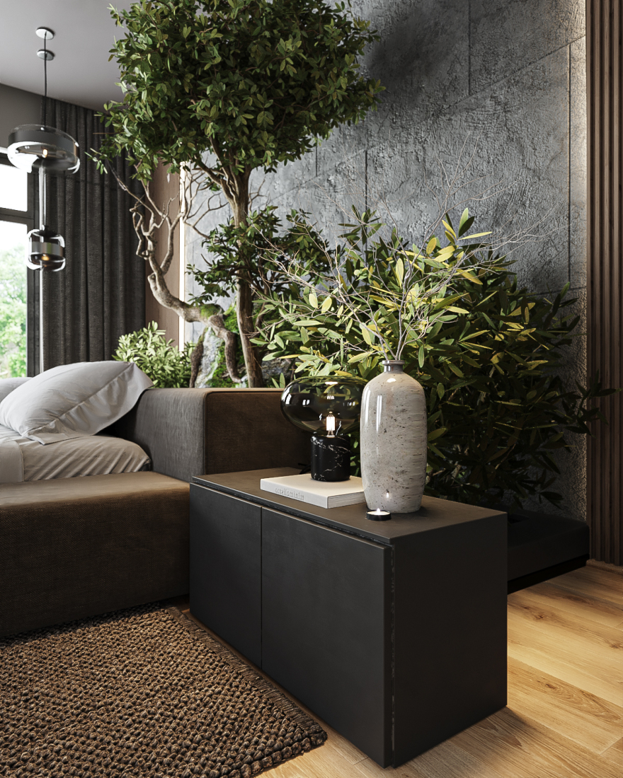 柔和简约风奢华卧室-14