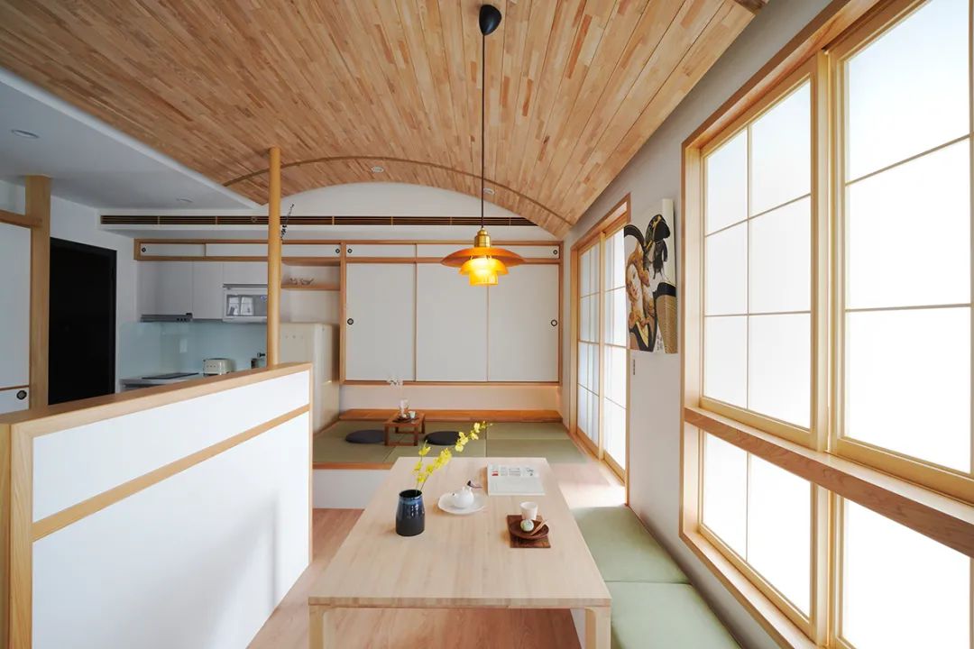 39㎡和风小宅，两室两厅弧形顶面，这设计太强了！-18