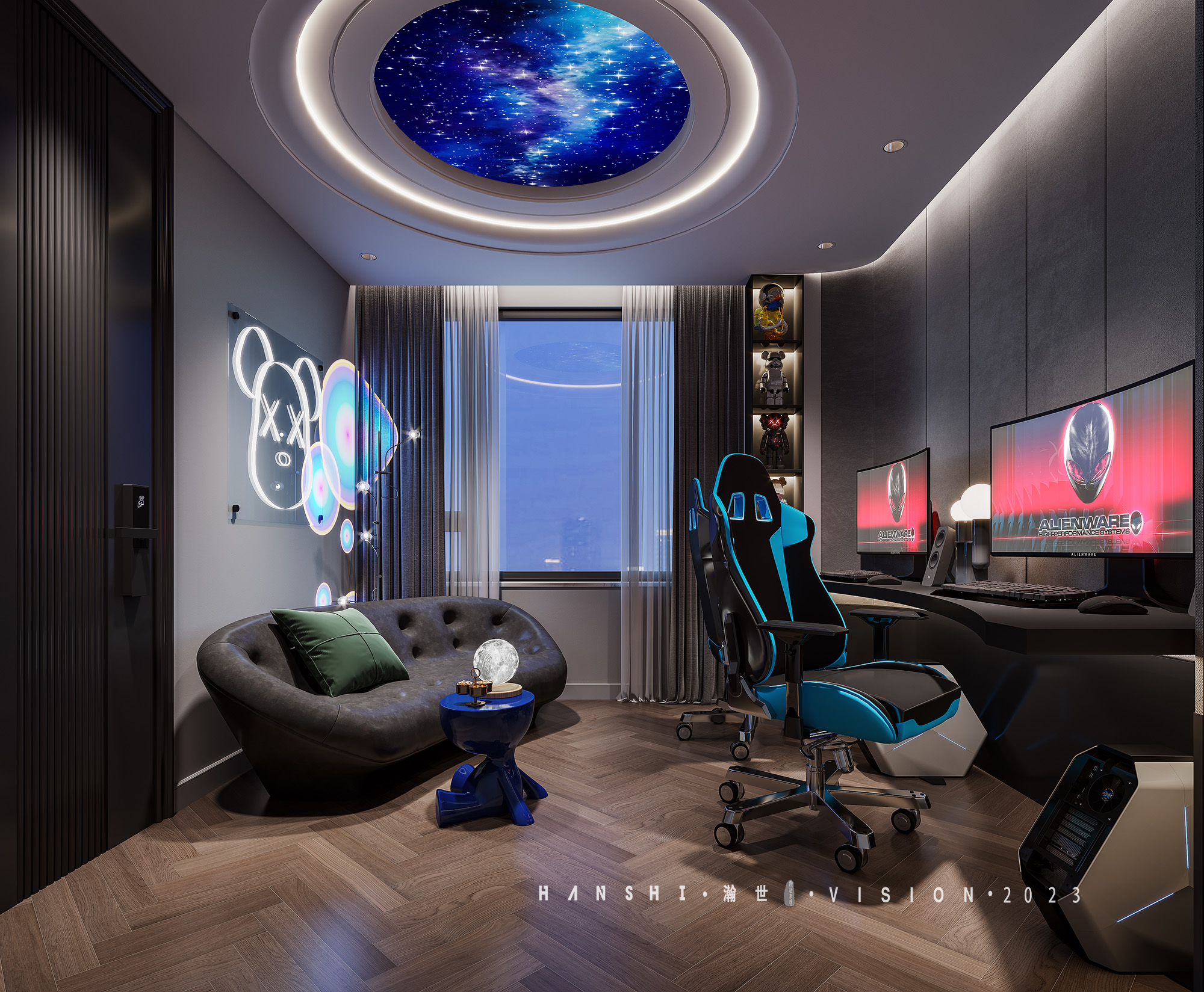 法式轻奢别墅丨瀚世表现-33