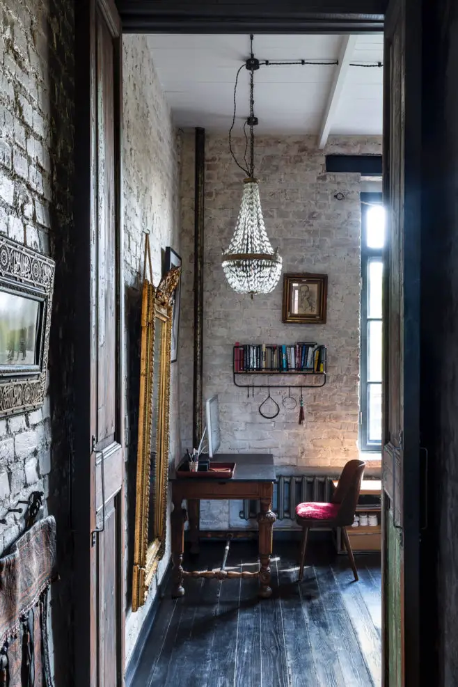 莫斯科摄影师的复古工业风公寓-9