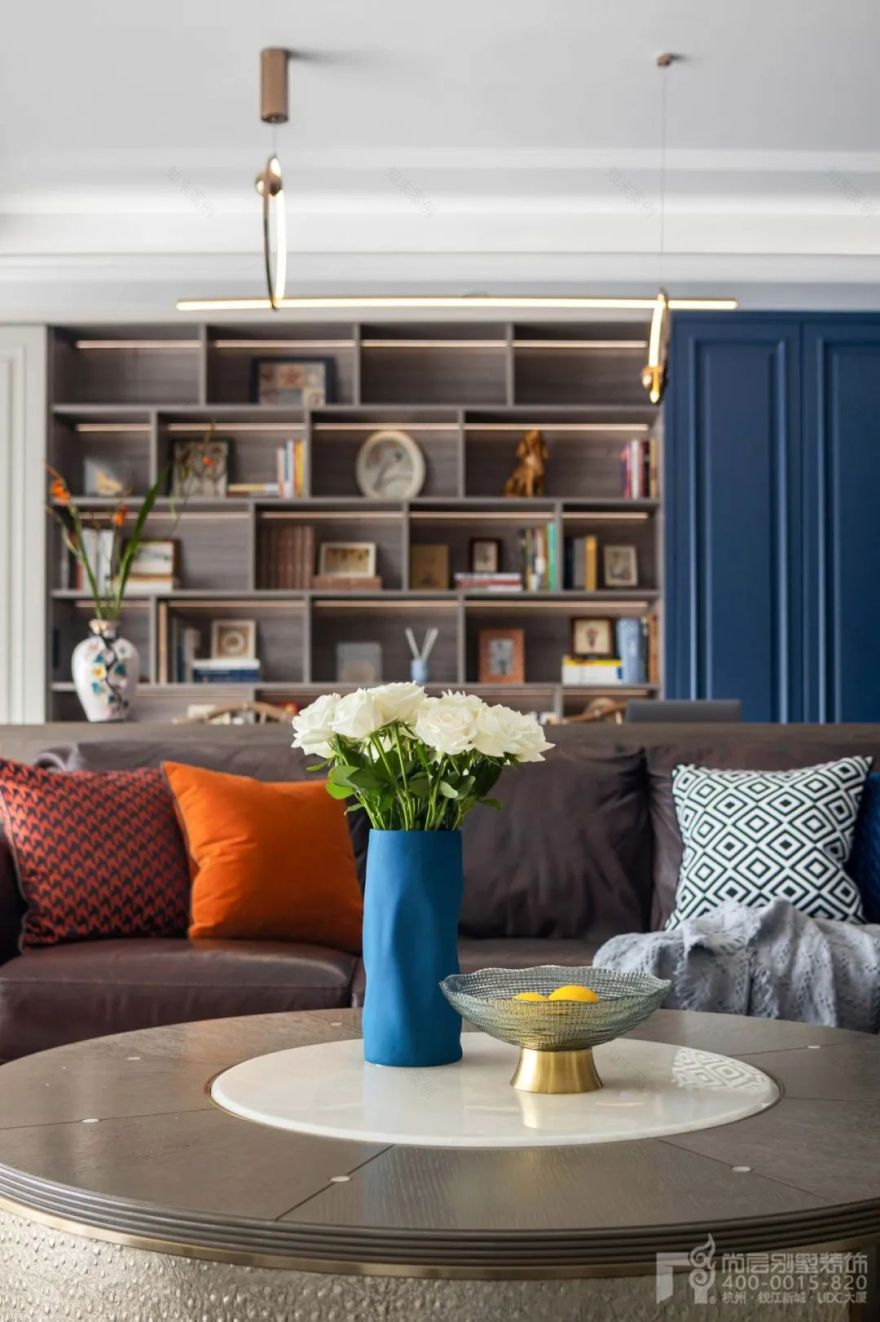 现代美式温馨舒适别墅设计丨中国杭州丨尚层别墅装饰-21