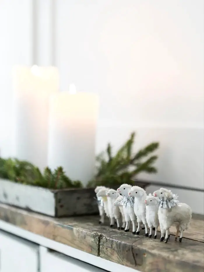 瑞典 60 平米租赁公寓的白色圣诞-6