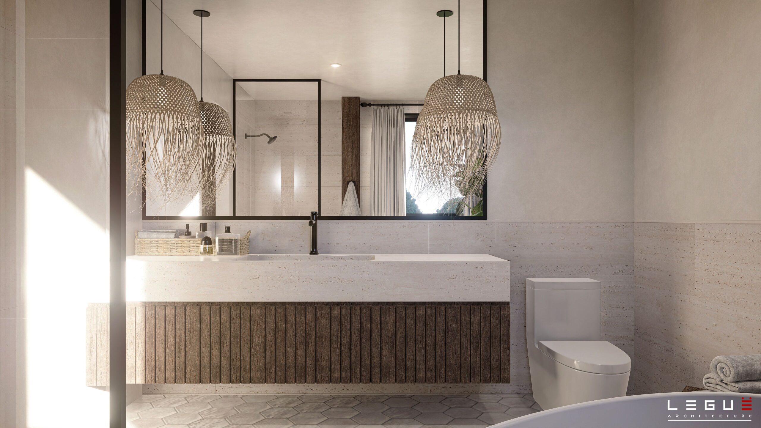 房屋平面图 Ë·242

注：这里Ë·242可能是特定编号之类的内容，由于不清楚其确切含义，保留原样如果有更多背景信息，可进一步完善翻译 丨Leguë Architecture-50