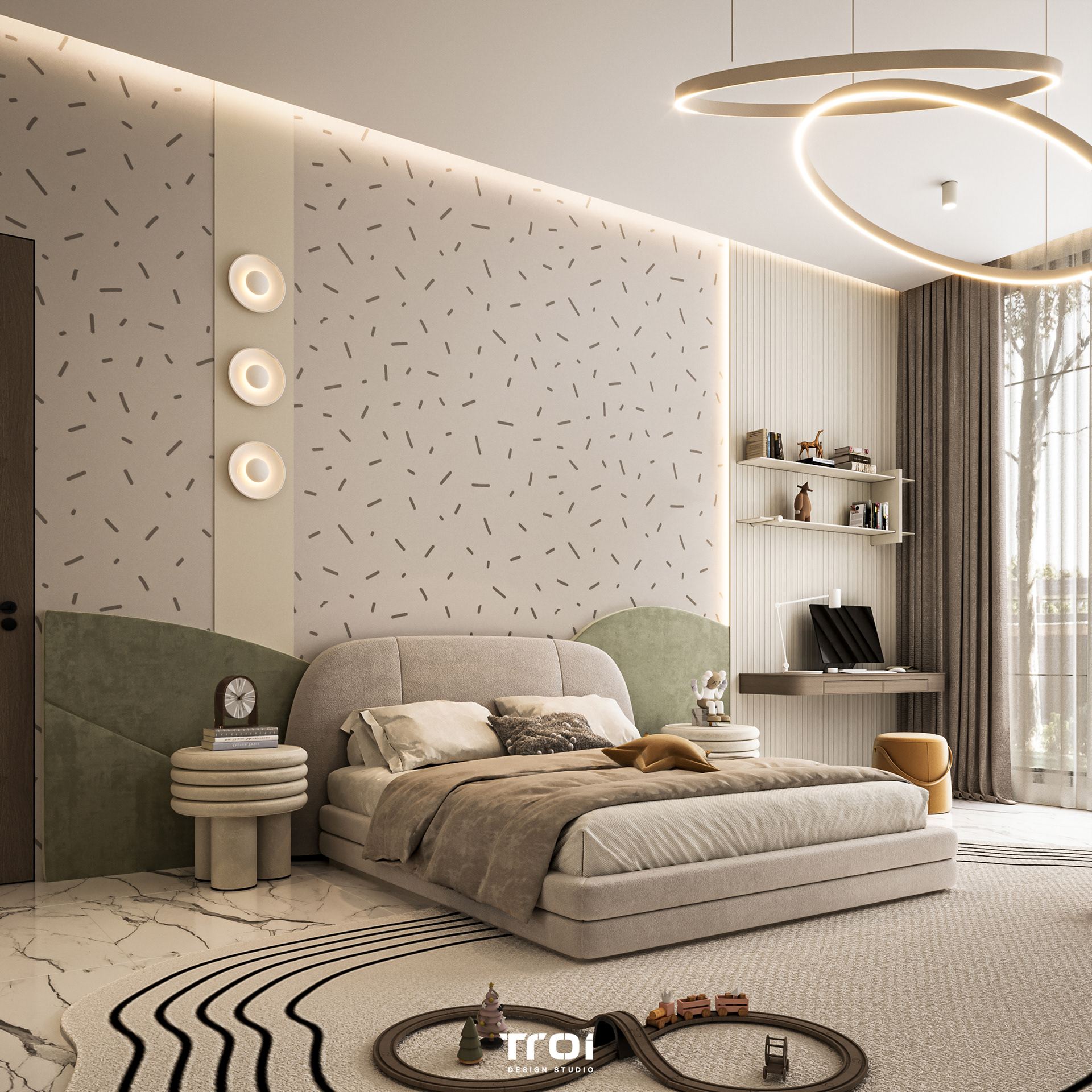 女孩卧室丨阿联酋丨Troi Design Studio-9