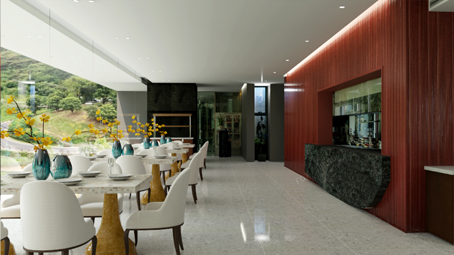 看到一家好看的餐厅，回来后做了建模渲染小练习-5