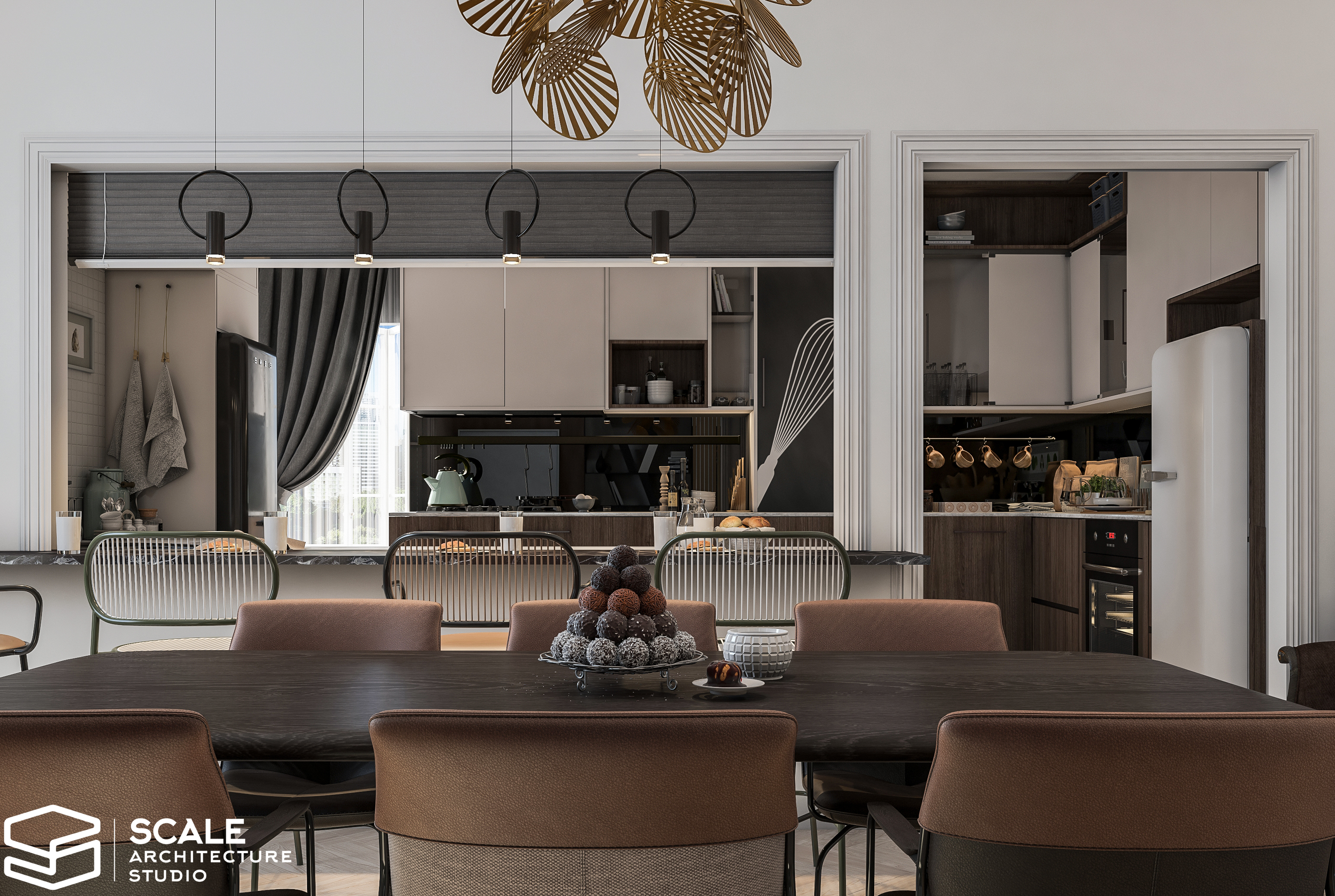 现代开放式厨房设计丨Scale architecture studio-4