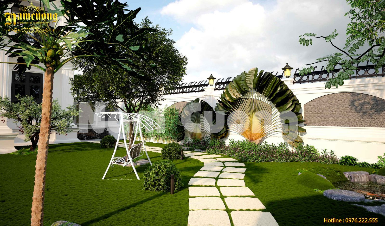 美丽锦鲤庭院设计,打造自然宁静空间-10