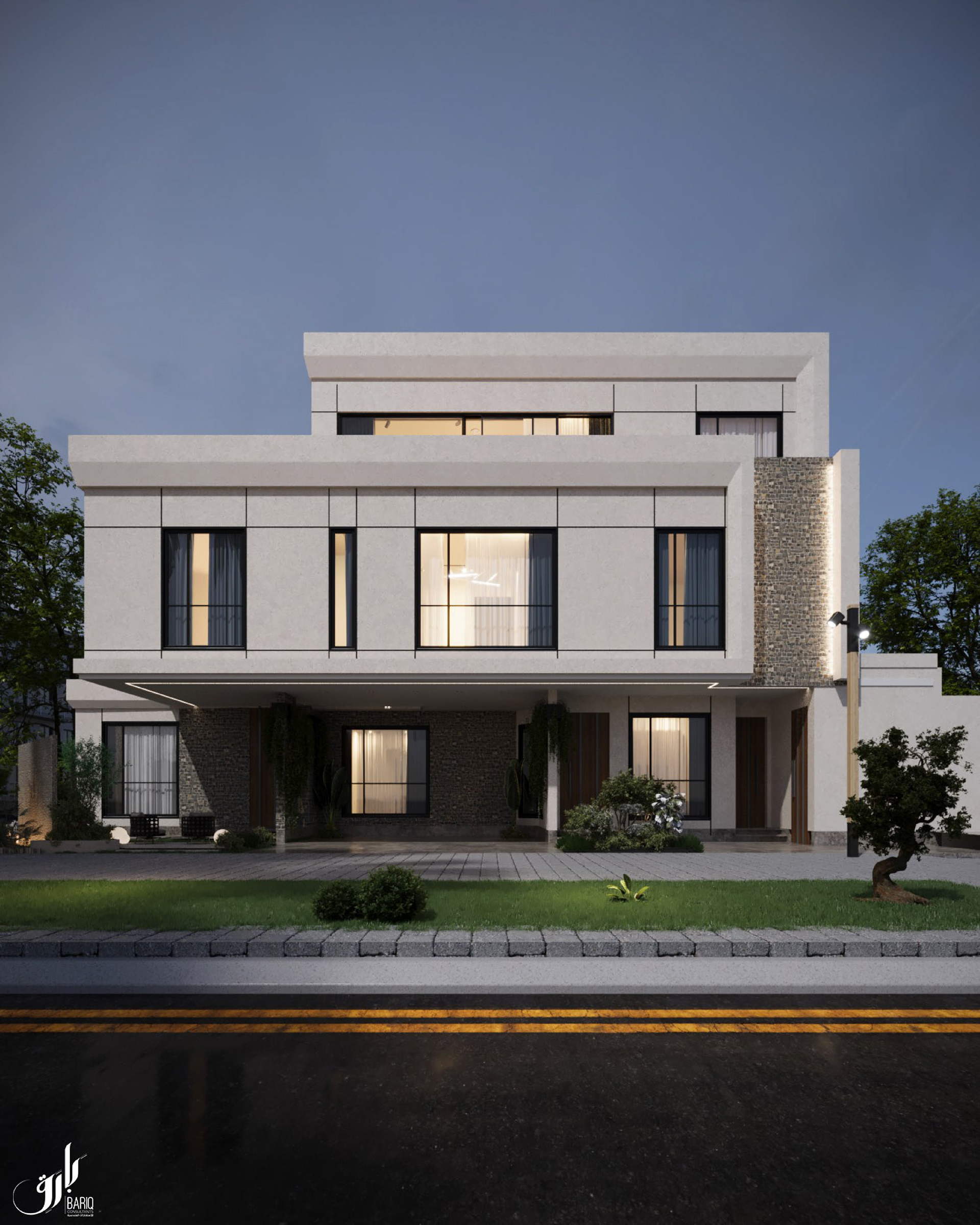 KSA 别墅项目外观施工图丨Bariq Consultants-10