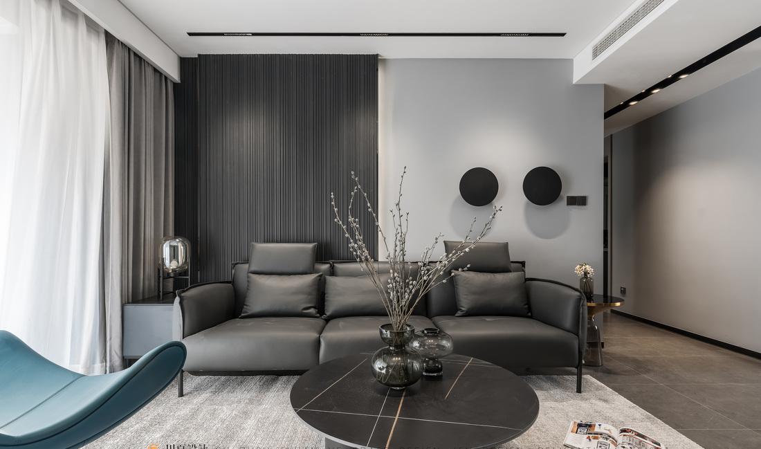 极简黑白灰空间中的宁静“蓝”-9