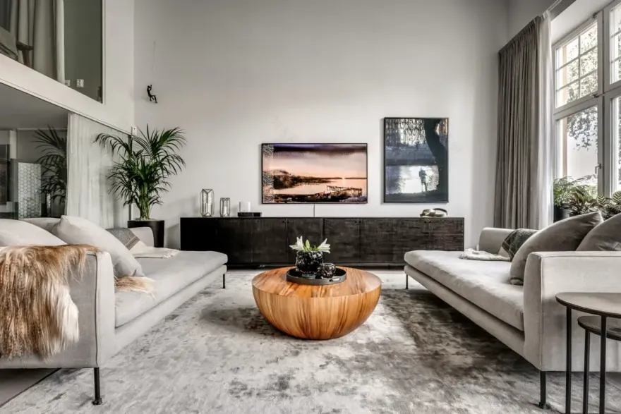 瑞典斯德哥尔摩工业建筑中的玻璃设计双层公寓-11