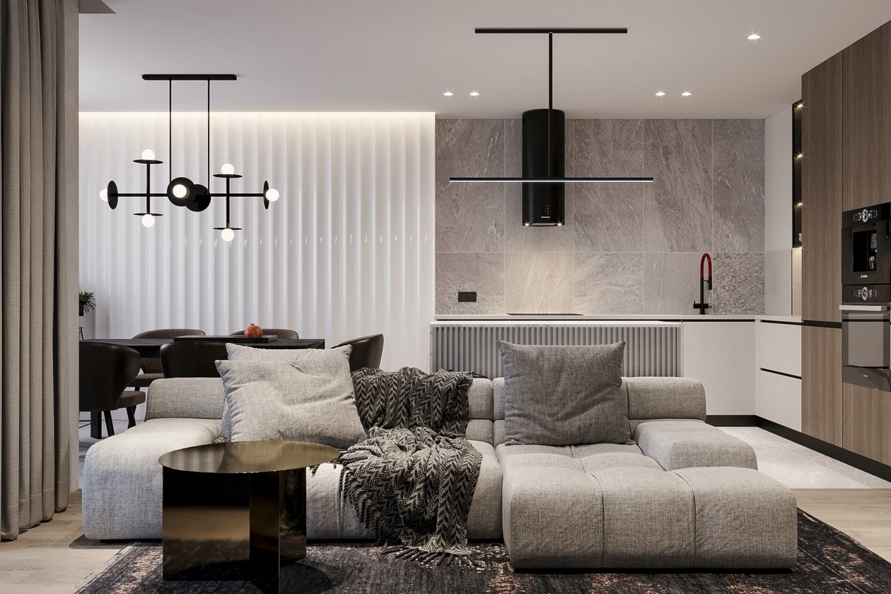 灰色系简约风公寓 既纯粹又有序的生活-5