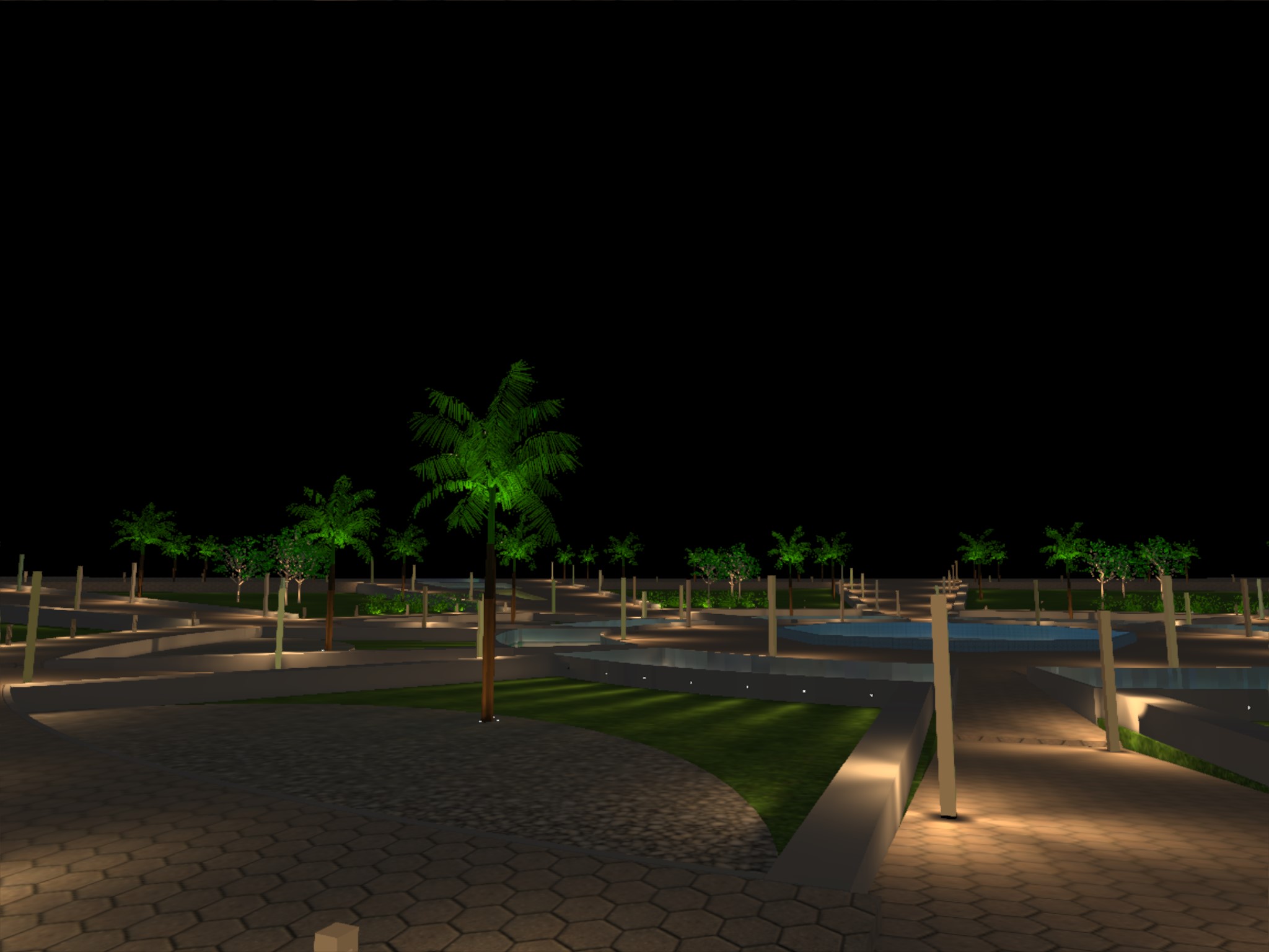 Main Square Landscape Lighting design-5