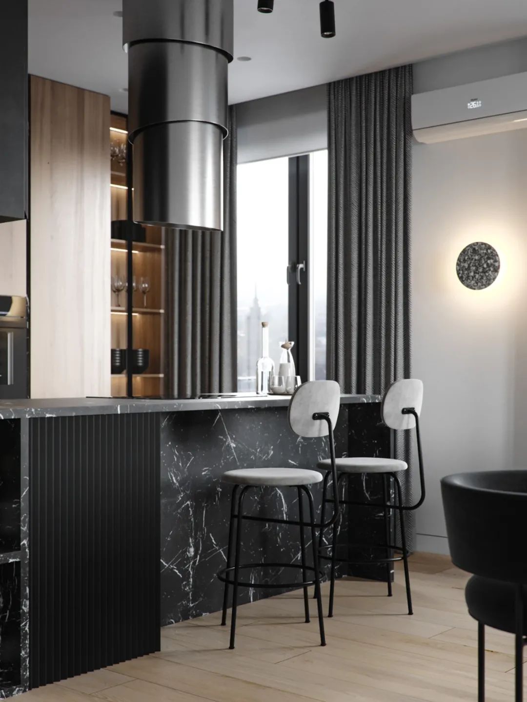 TSAUNYA 工作室现代住宅设计 | 灰木色系蓝色打造精致生活空间-8