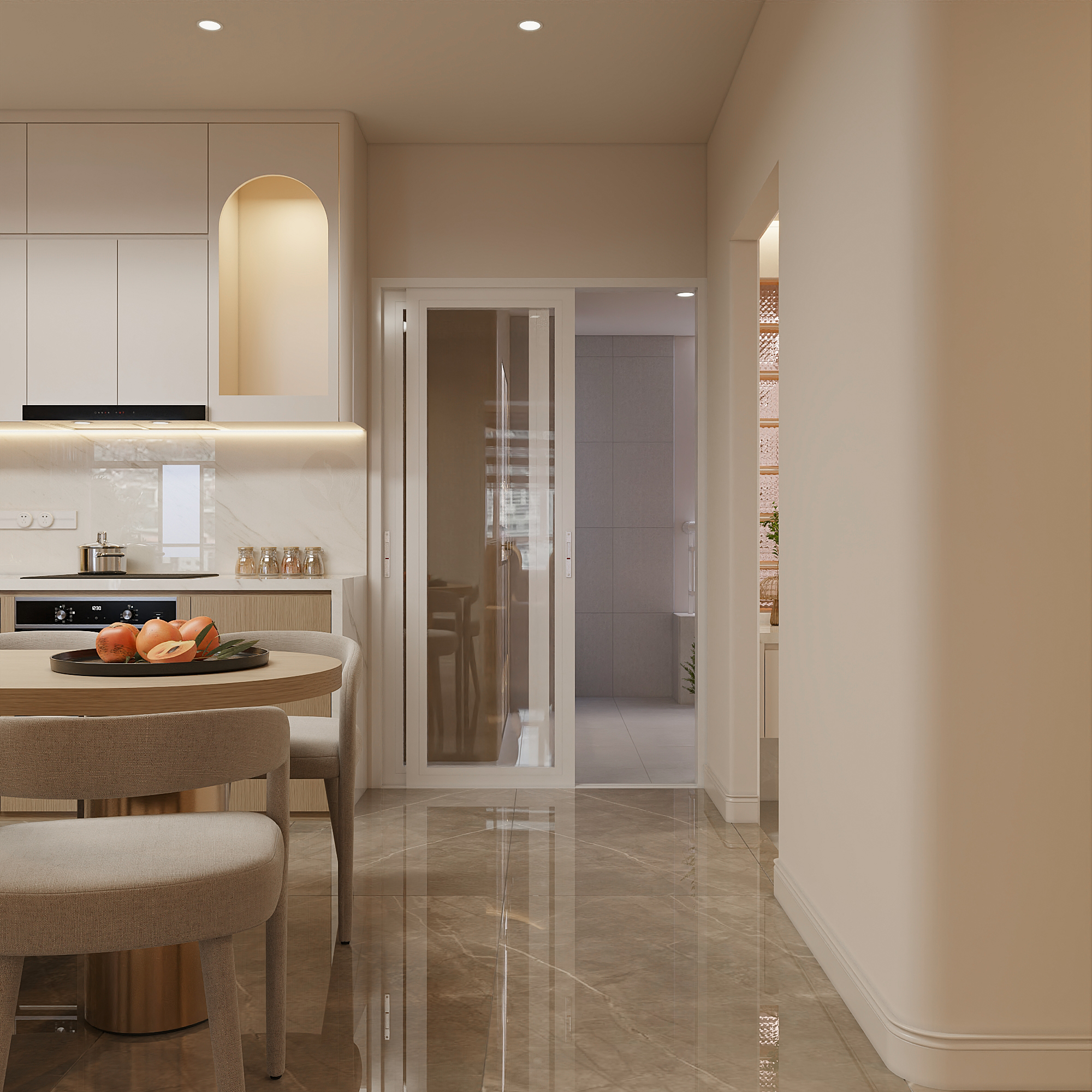 LIVING ROOM & KITCHEN - Mrs. Hoa Apartment-6