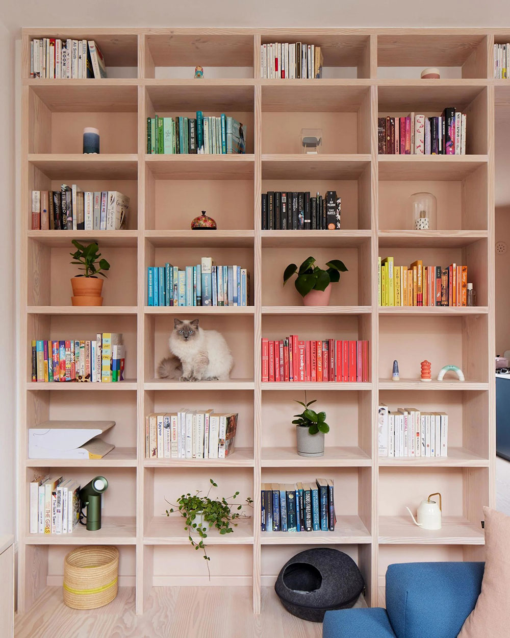 伦敦现代公寓的粉色与蓝色调设计-5