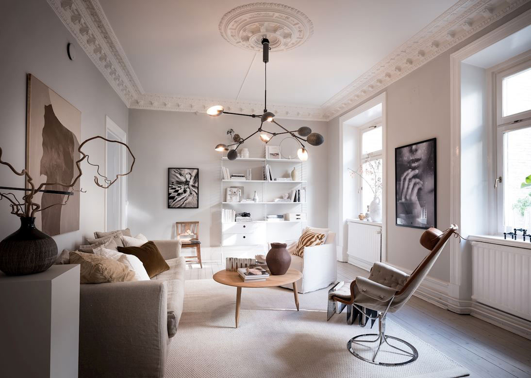 哥德堡原木门与现代风格公寓设计-5