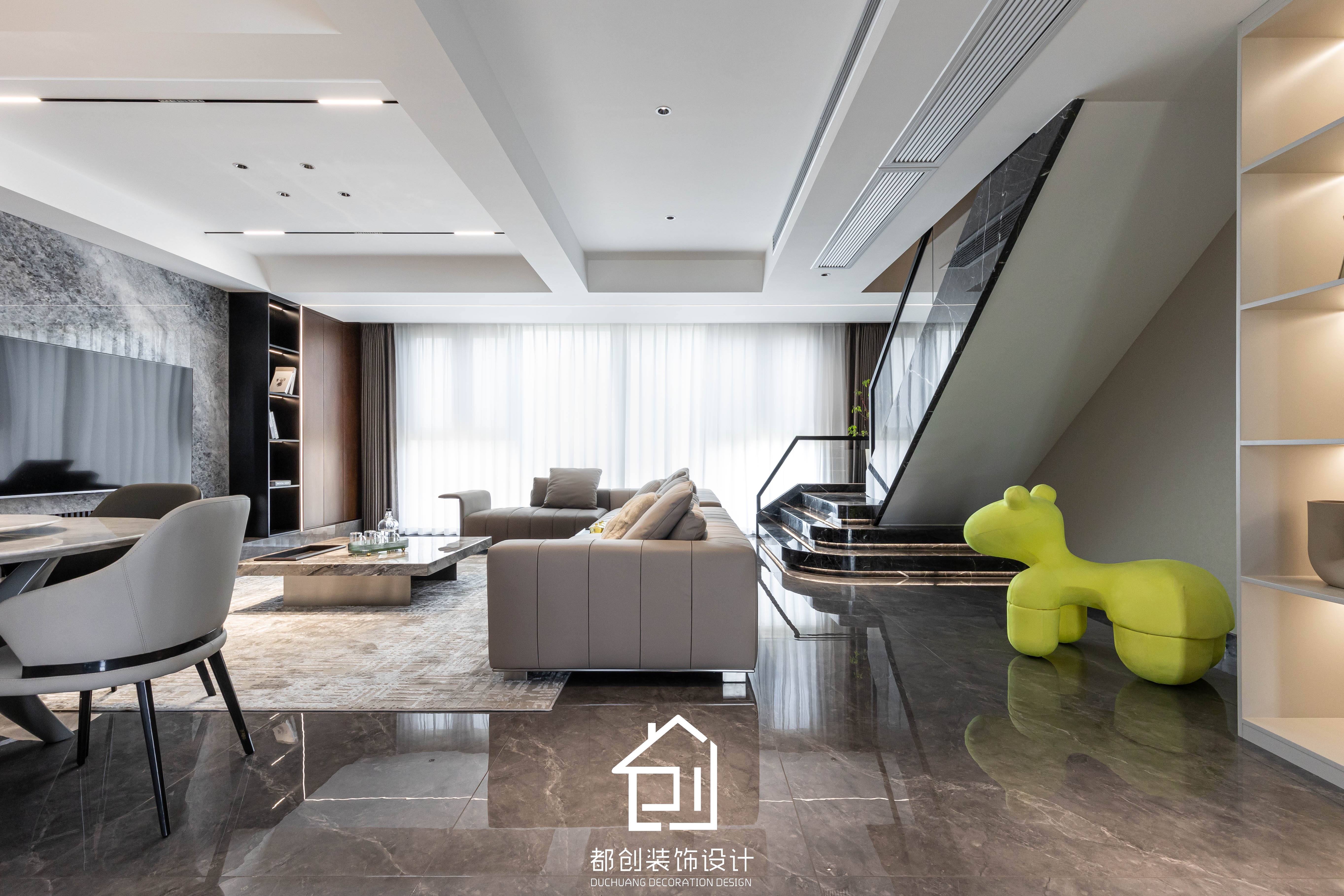 165方复式现代风| 都创装饰设计-0