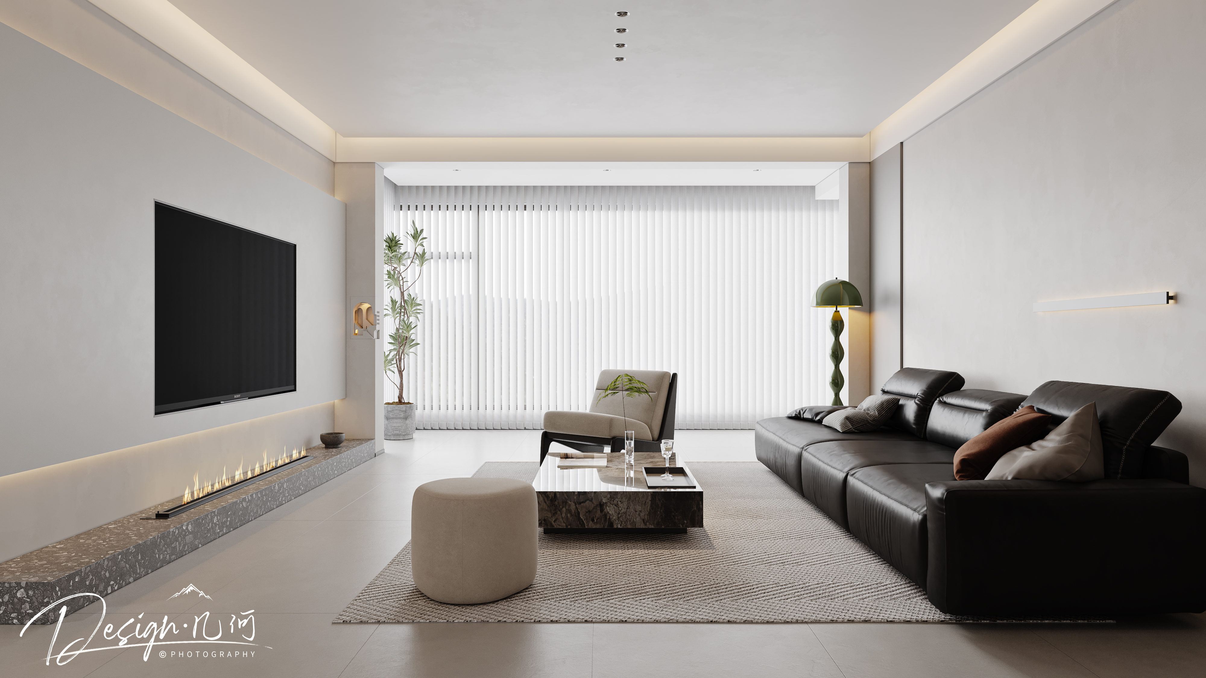 几何空间视觉表现 | 置地双清湾天镜现代客餐厅-1