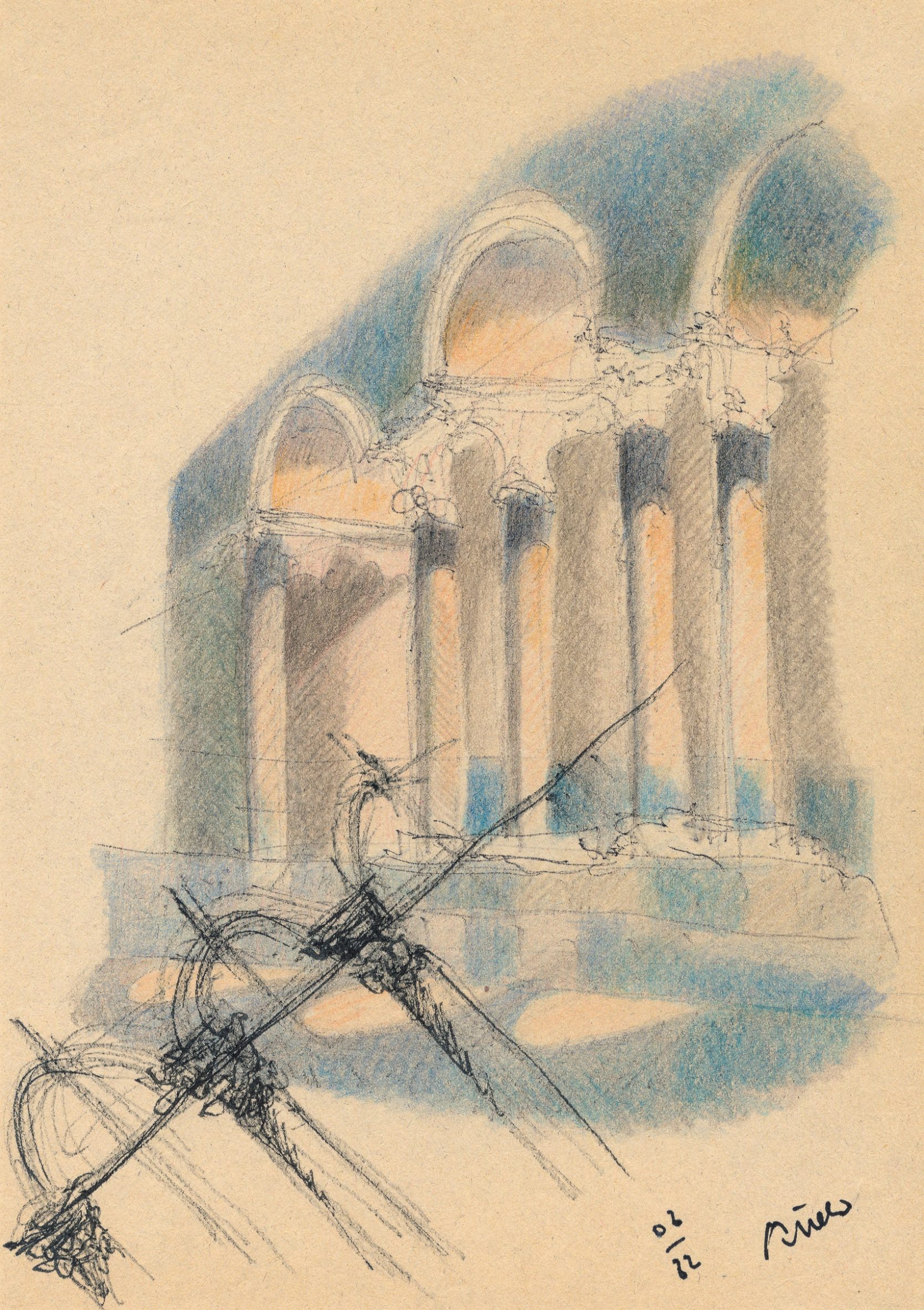 Tadao Ando showcases nine drawings that "capture the invisible depth behind architecture"-20