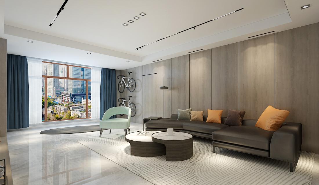 恒盛豪庭 130㎡极简轻辅设计-2