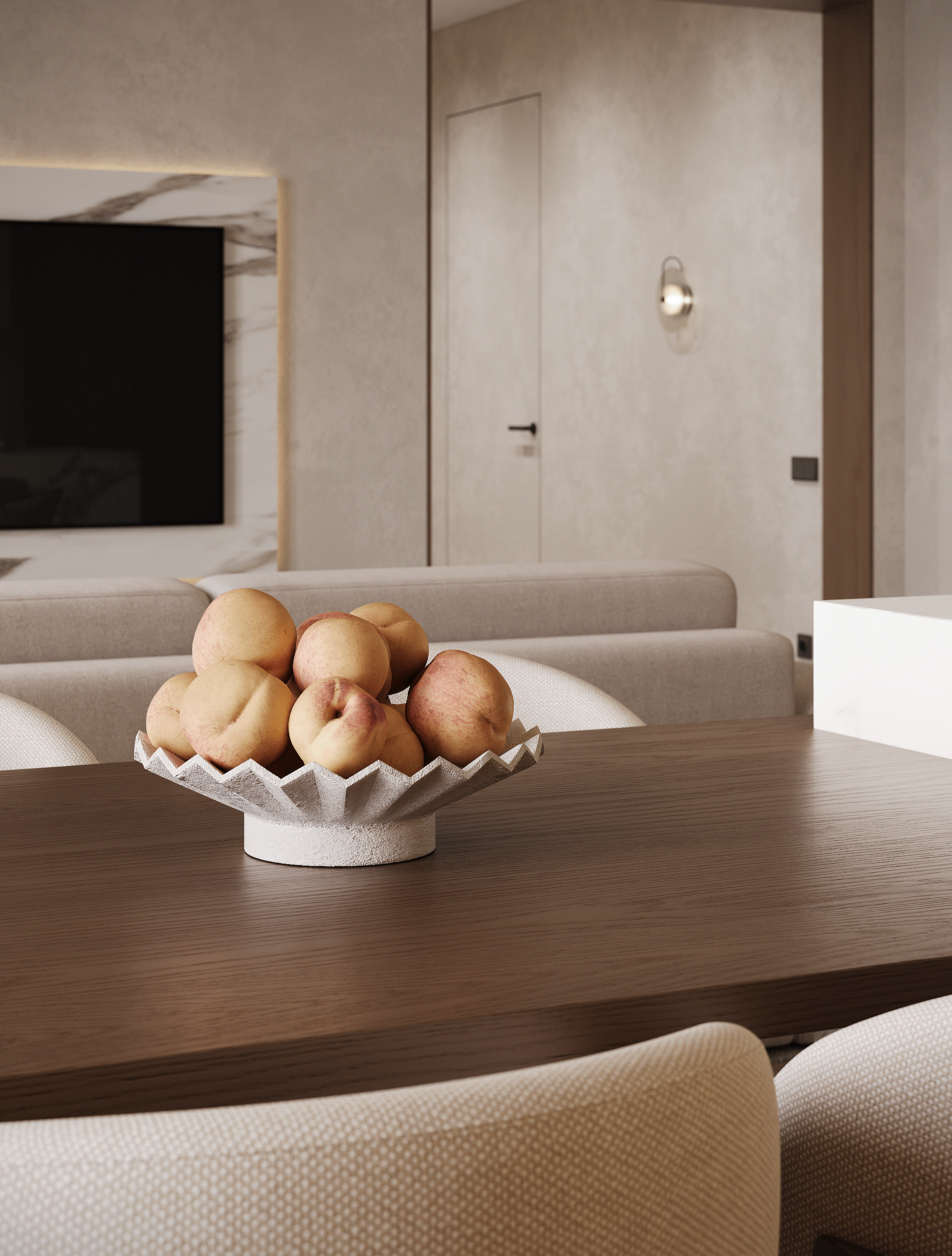 3D可视化厨房  客厅项目丨Карина Камалетдинова-4