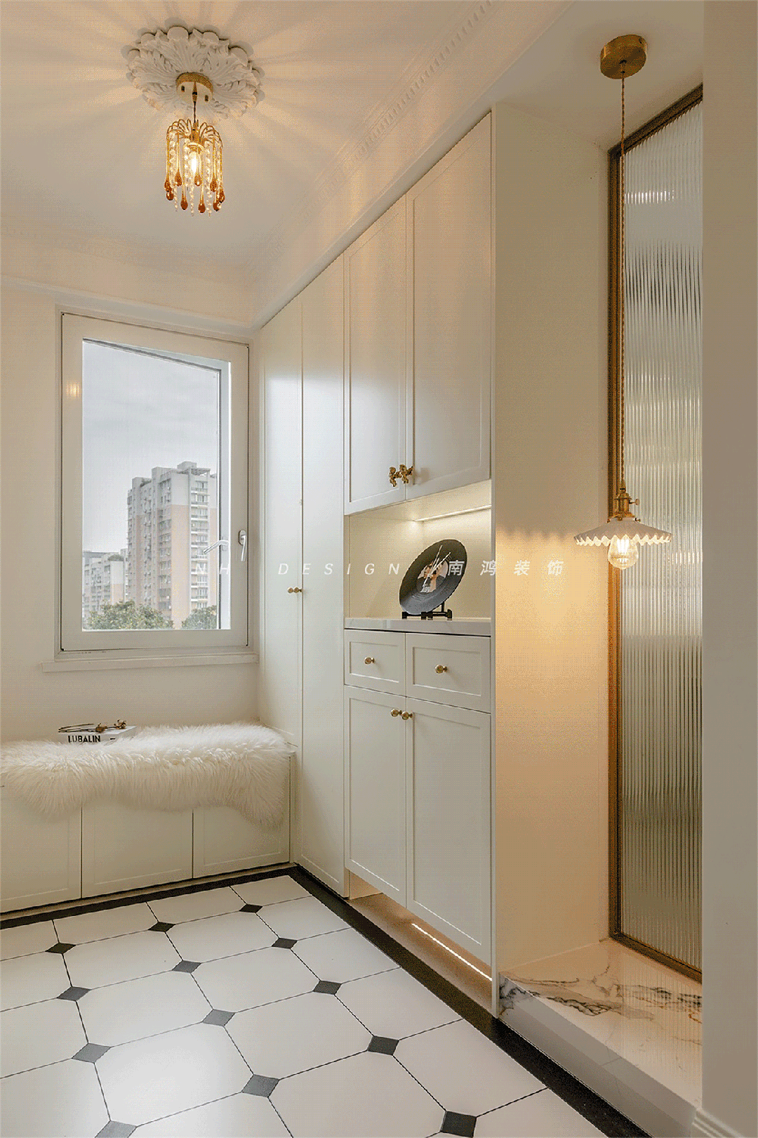 杭州府苑新村104㎡轻法式浪漫家居设计丨中国杭州丨浙江南鸿装饰-0