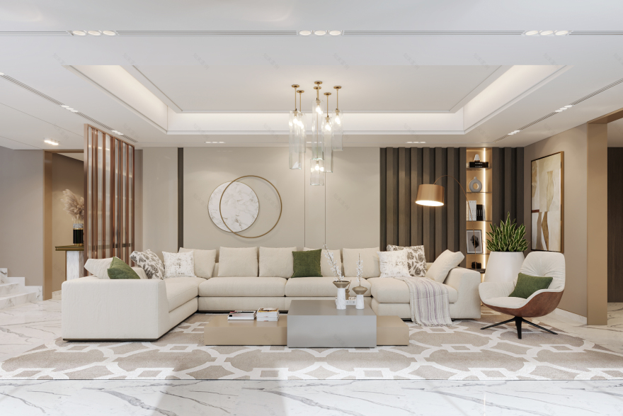 Living area - Villa in KSA 2022-0