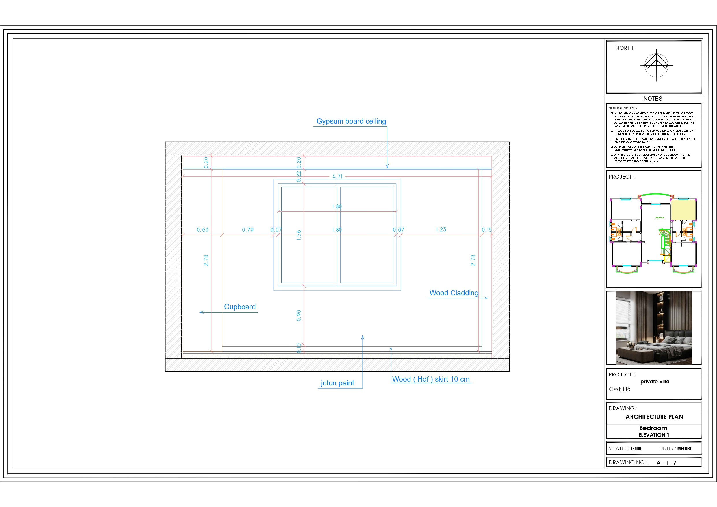 Shop drawings of Bedroom 2-3