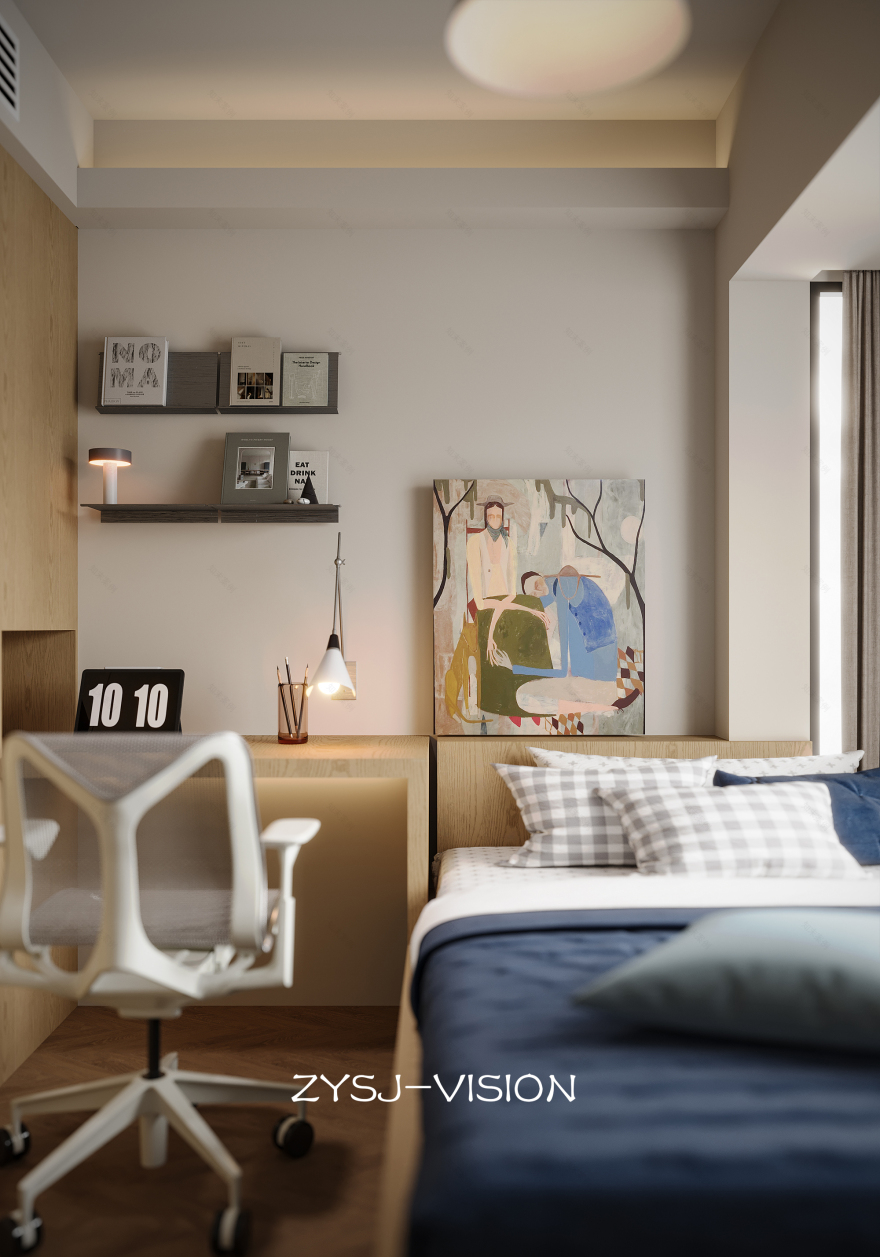 复古与未来的对话 · 一个带猫屋与佛龛的中古风客厅-26