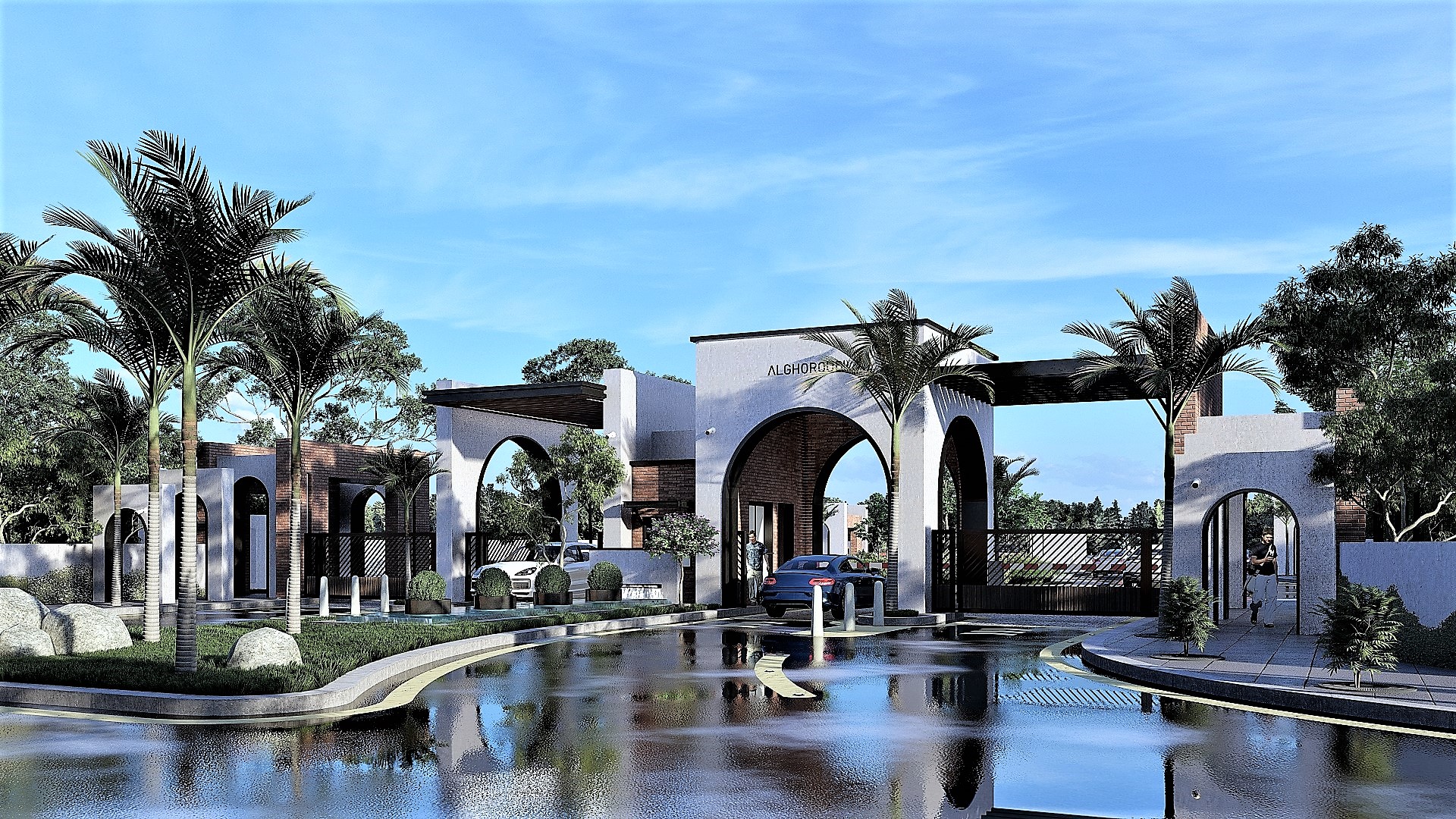 Al Ghoroud Compound Gate + landscape-5