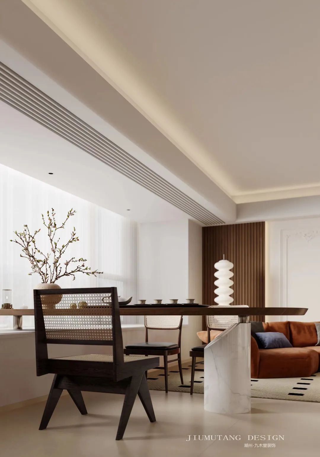 轻法式艺术交互空间,红树林 217㎡四口之家设计丨九木堂设计-20