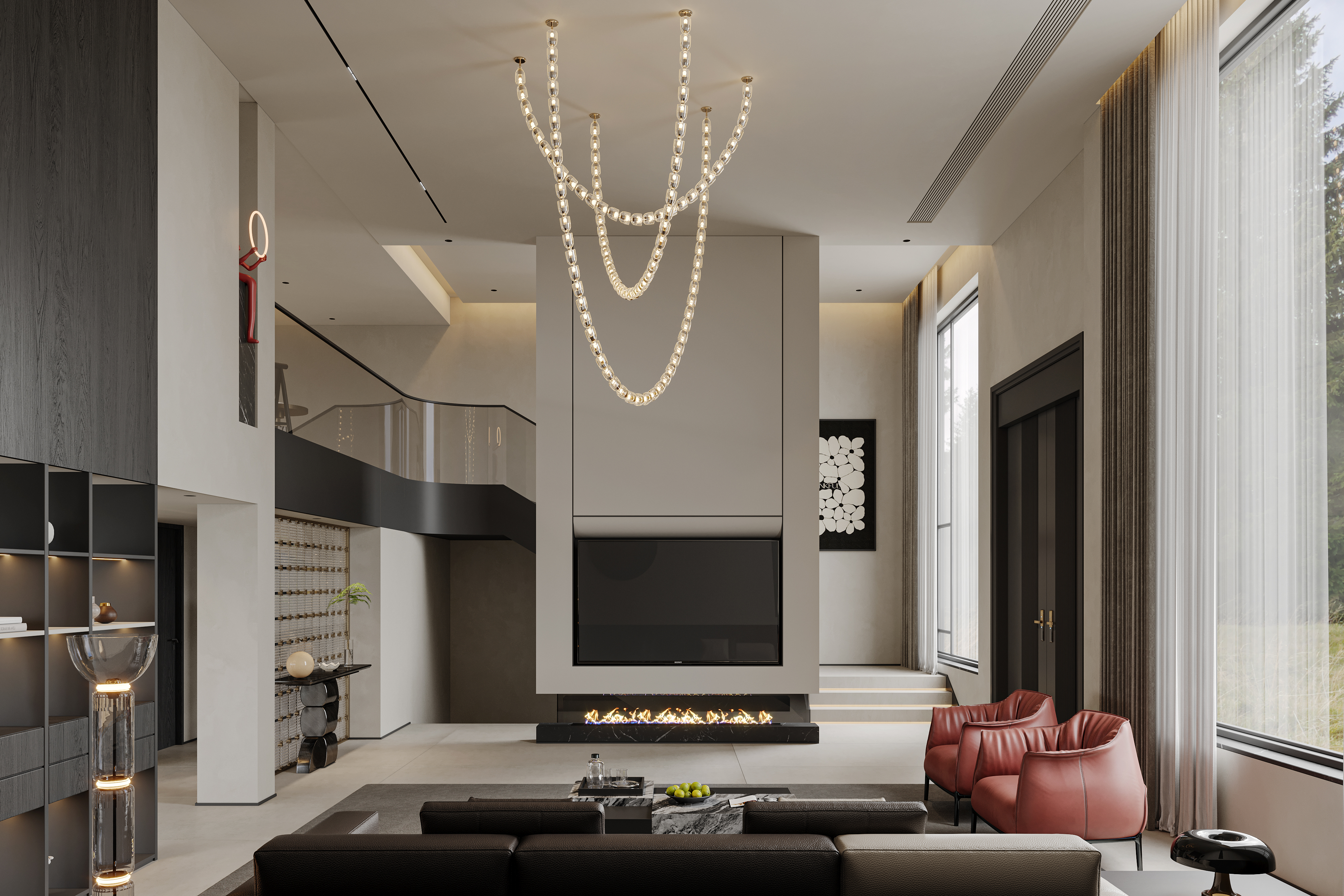 挑空别墅丨晫易视觉-65