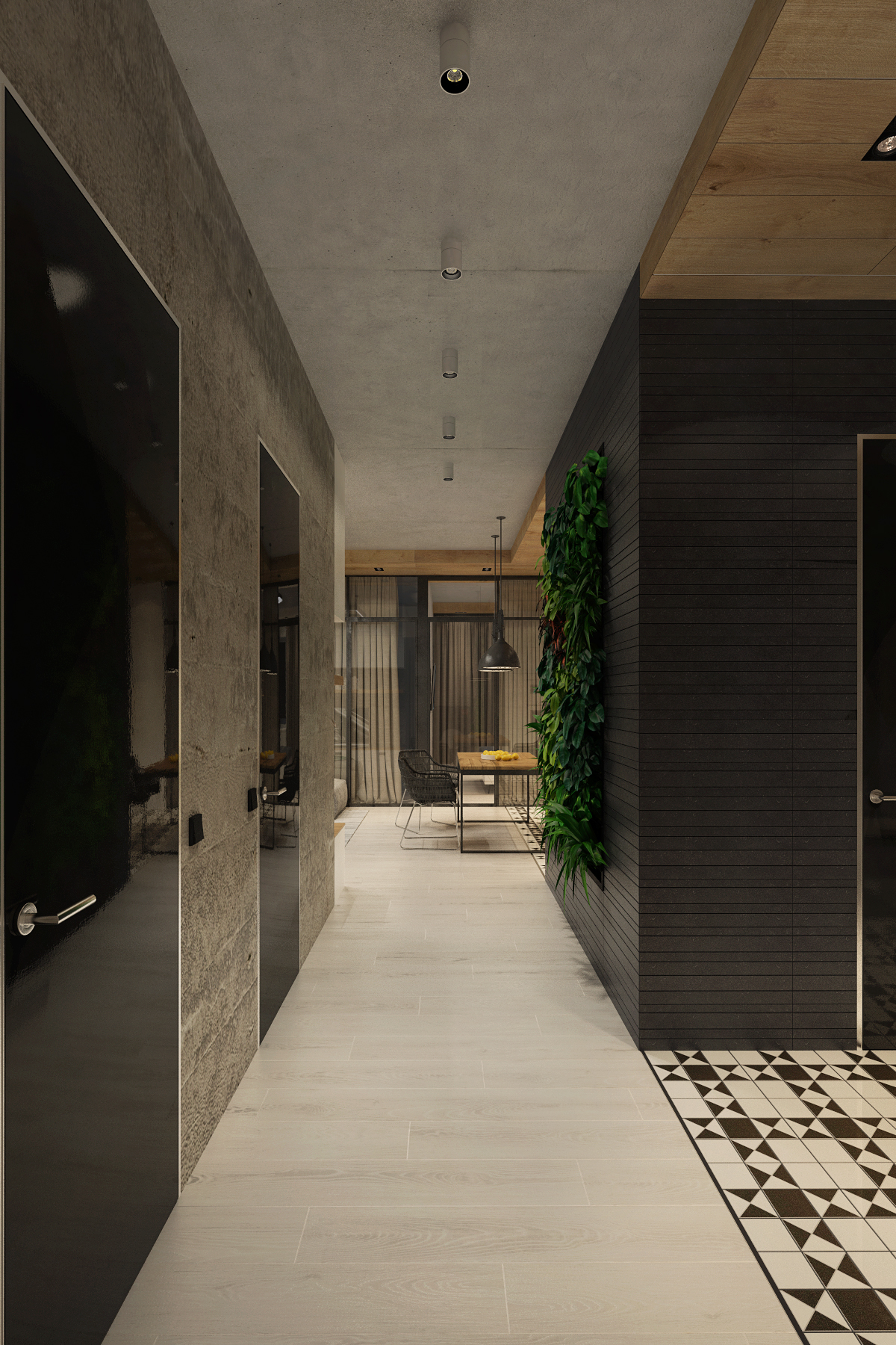 小型公寓木质与植物装饰设计-16