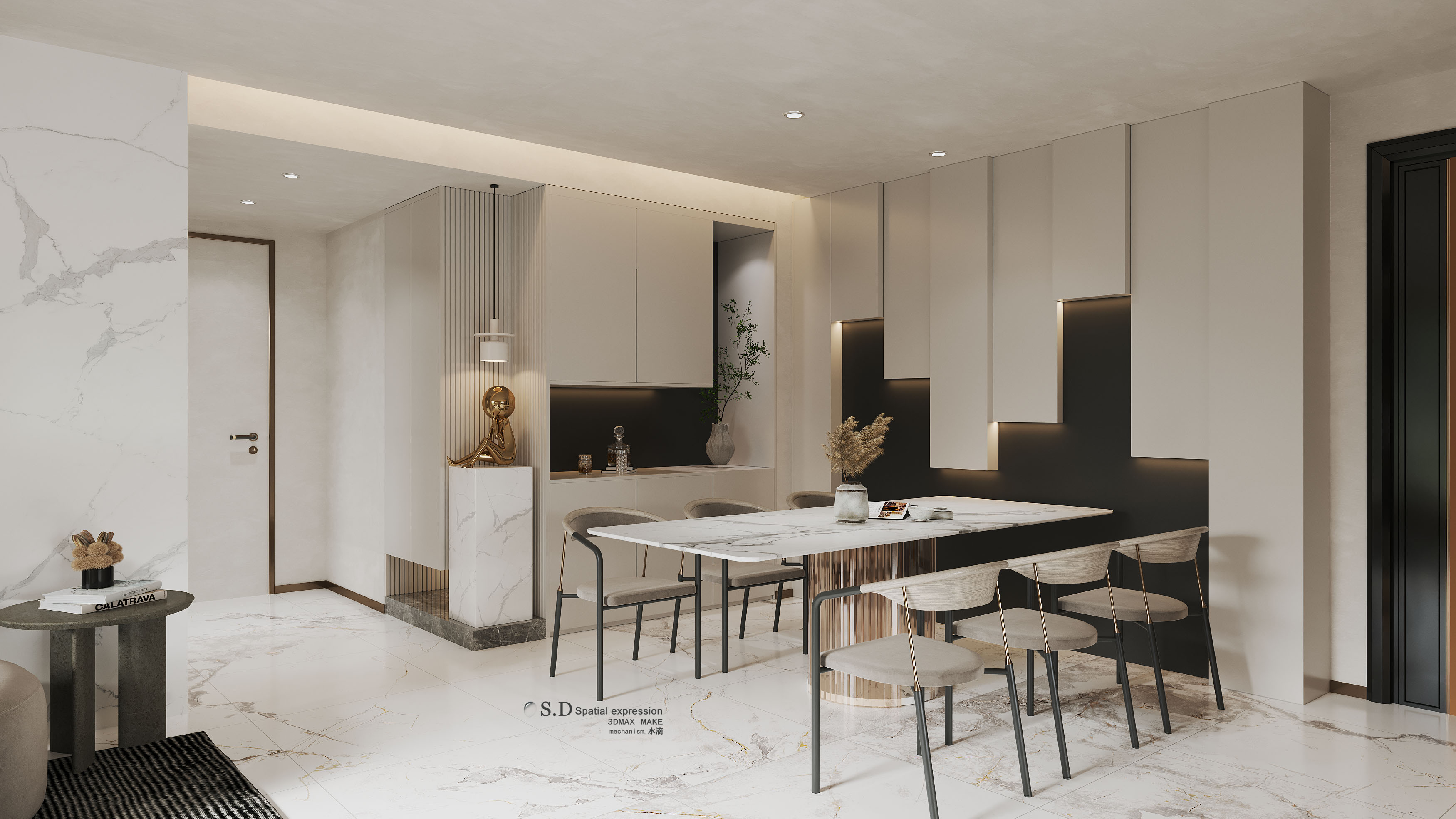 现代简约家装丨中国沈阳丨沈阳水滴设计效果表现工作室-15