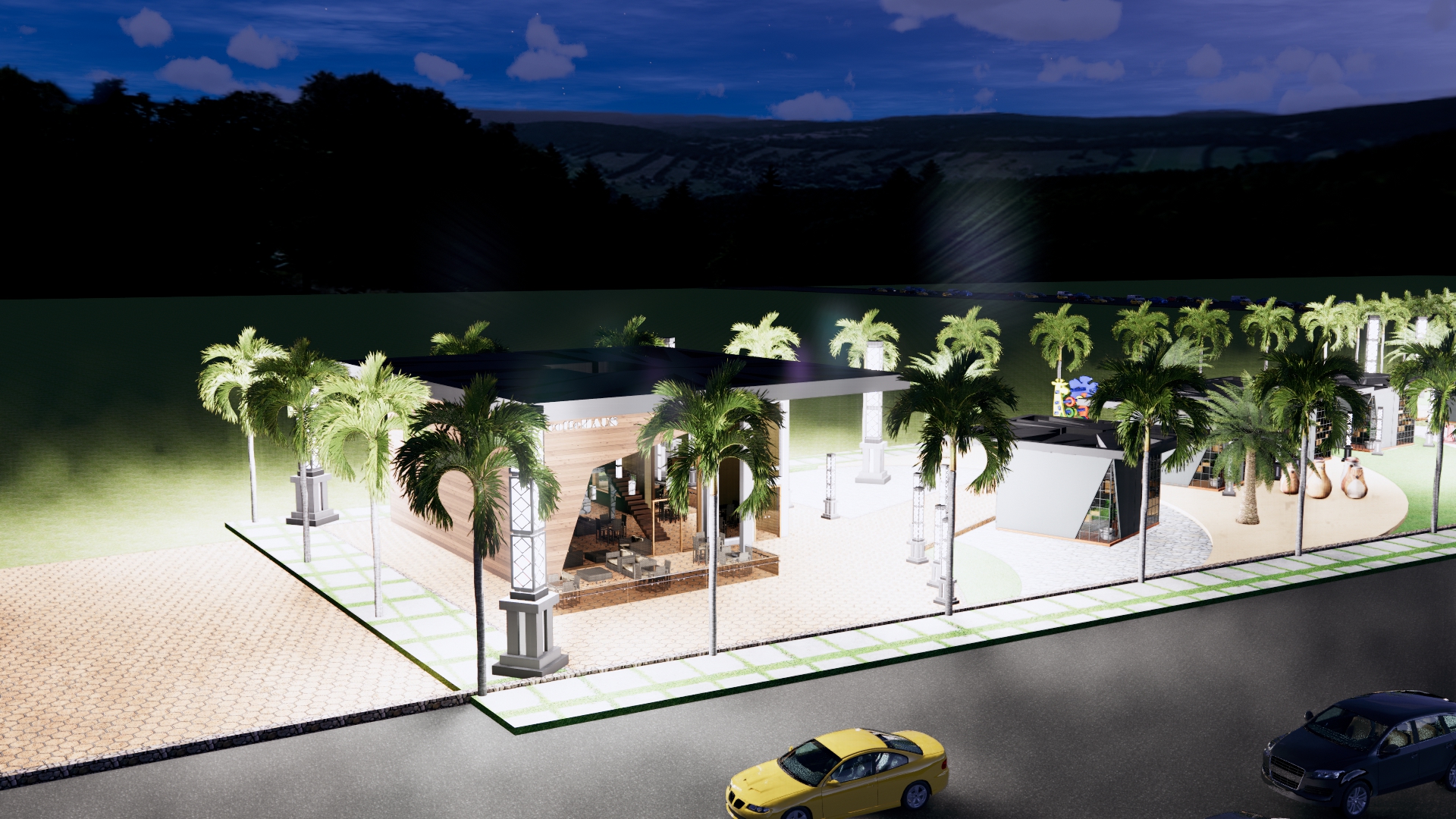 تصميم لمنتزه به العديد من الكافيهات والمطاعم في عمان-34