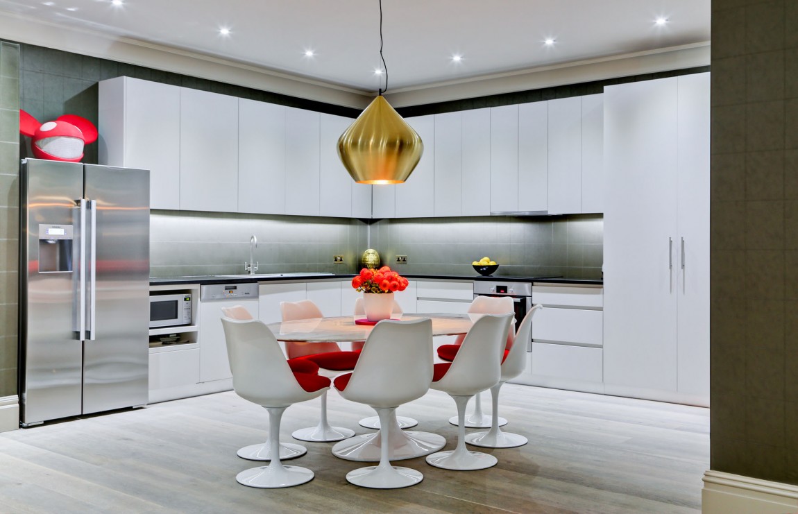 豪华别墅 现代风格Bachelor Pad 英国 伦敦 by Daniel Hopwood-13