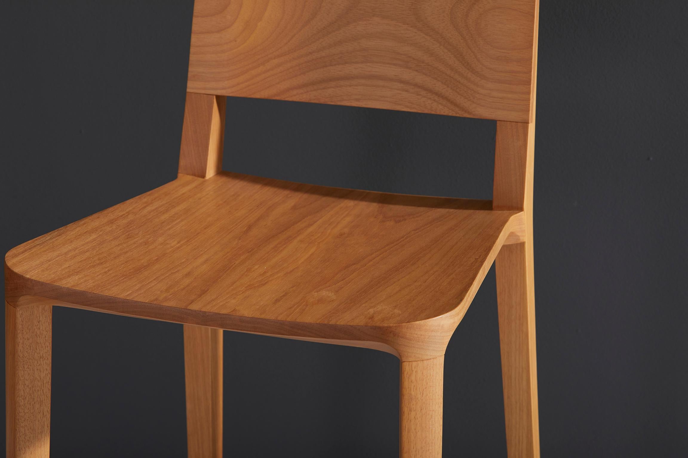 Minimalist Style, Stool in Natural Solid Wood For Sale at 1stDibs-9