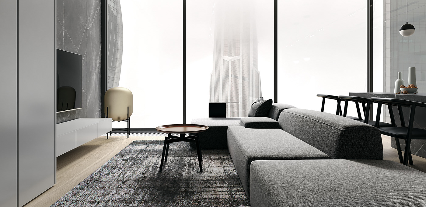 中性高级灰空间 矜持而优雅-1