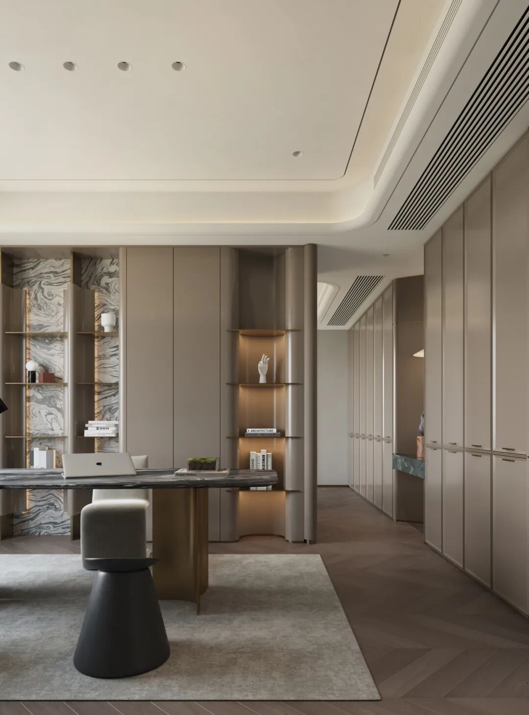 600㎡现代轻奢风丨浏河景苑丨中国湖南丨纵向·空间设计-67