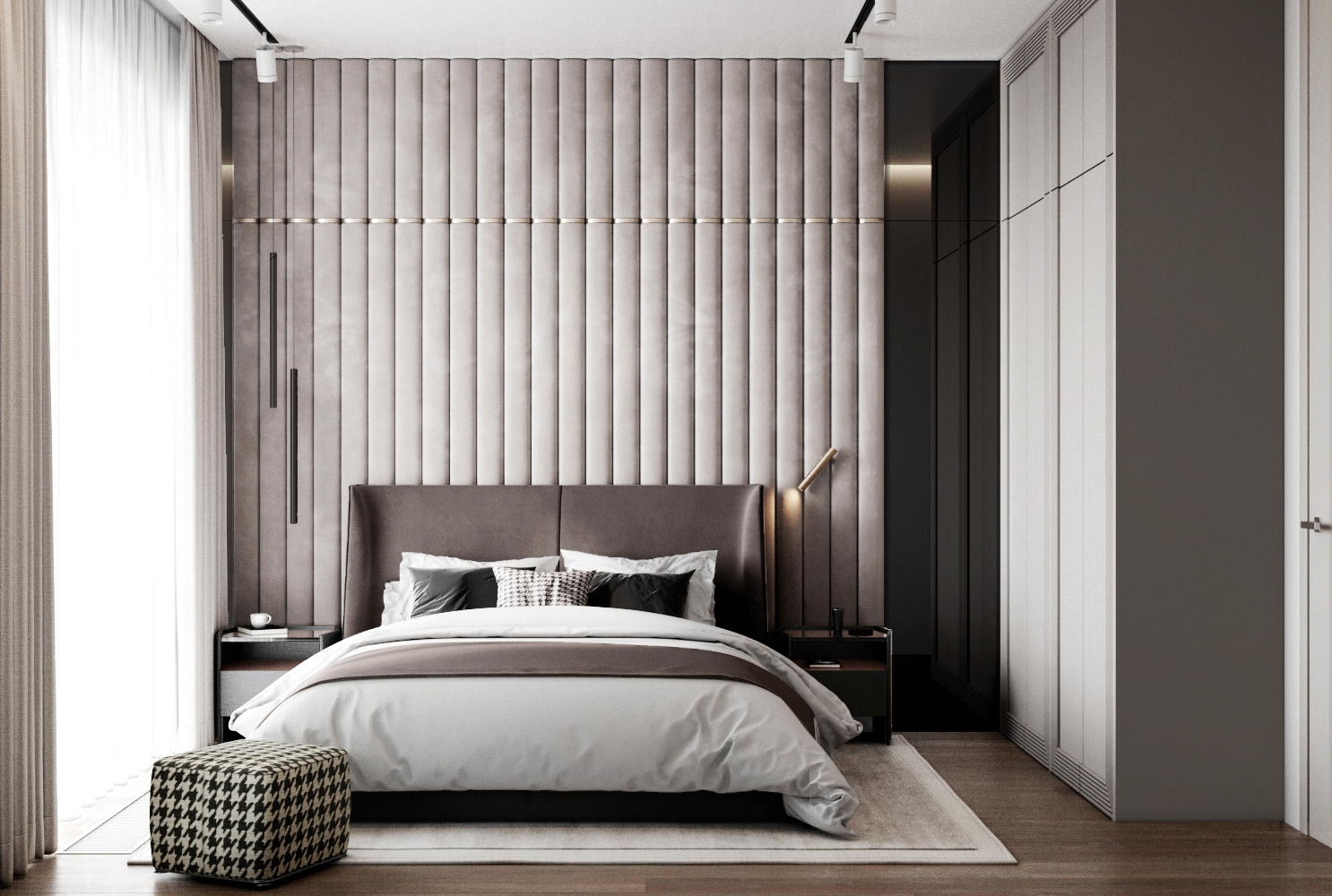 95㎡高级灰色系公寓设计 很舒适！-8