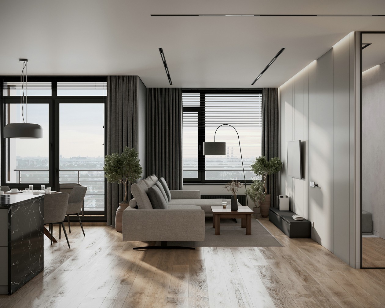灰色系公寓设计-2