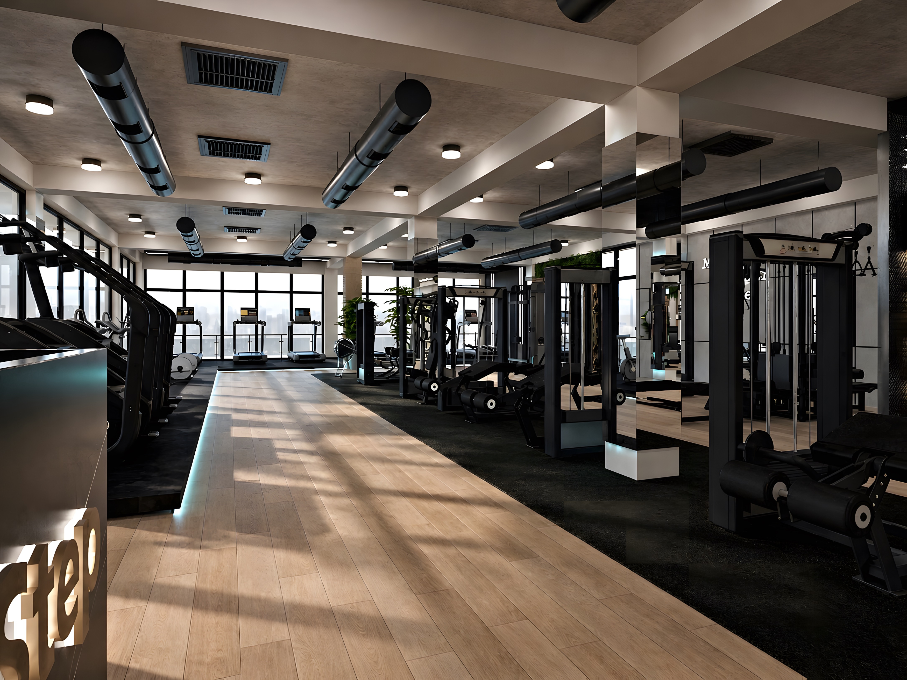 Modern Gym Interior Visualization-5