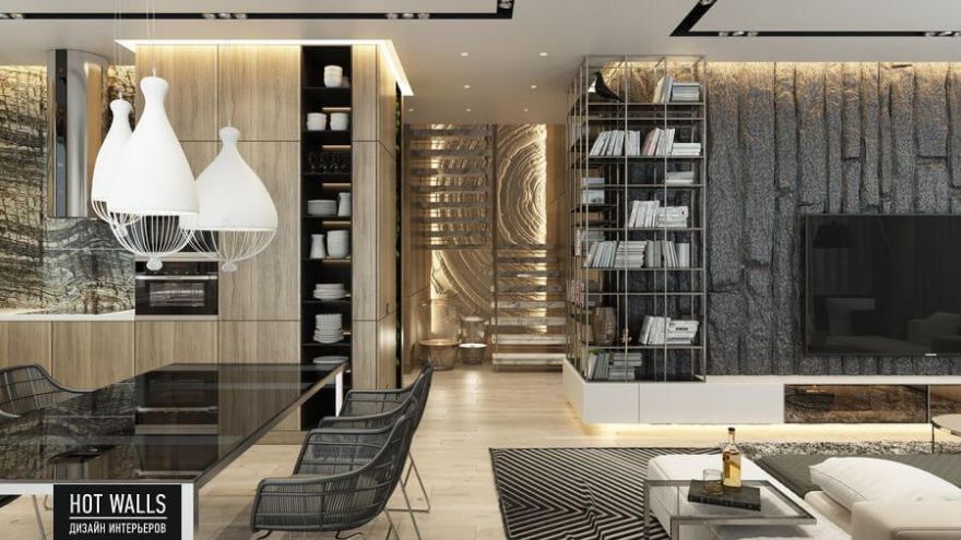 大型两层住宅室内布置项目丨Hot walls-41