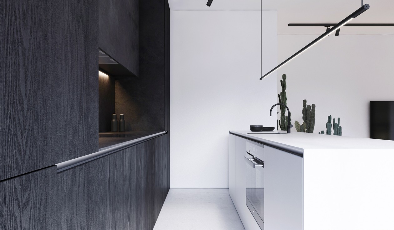 极简白+高级黑 现代极简风空间设计-8