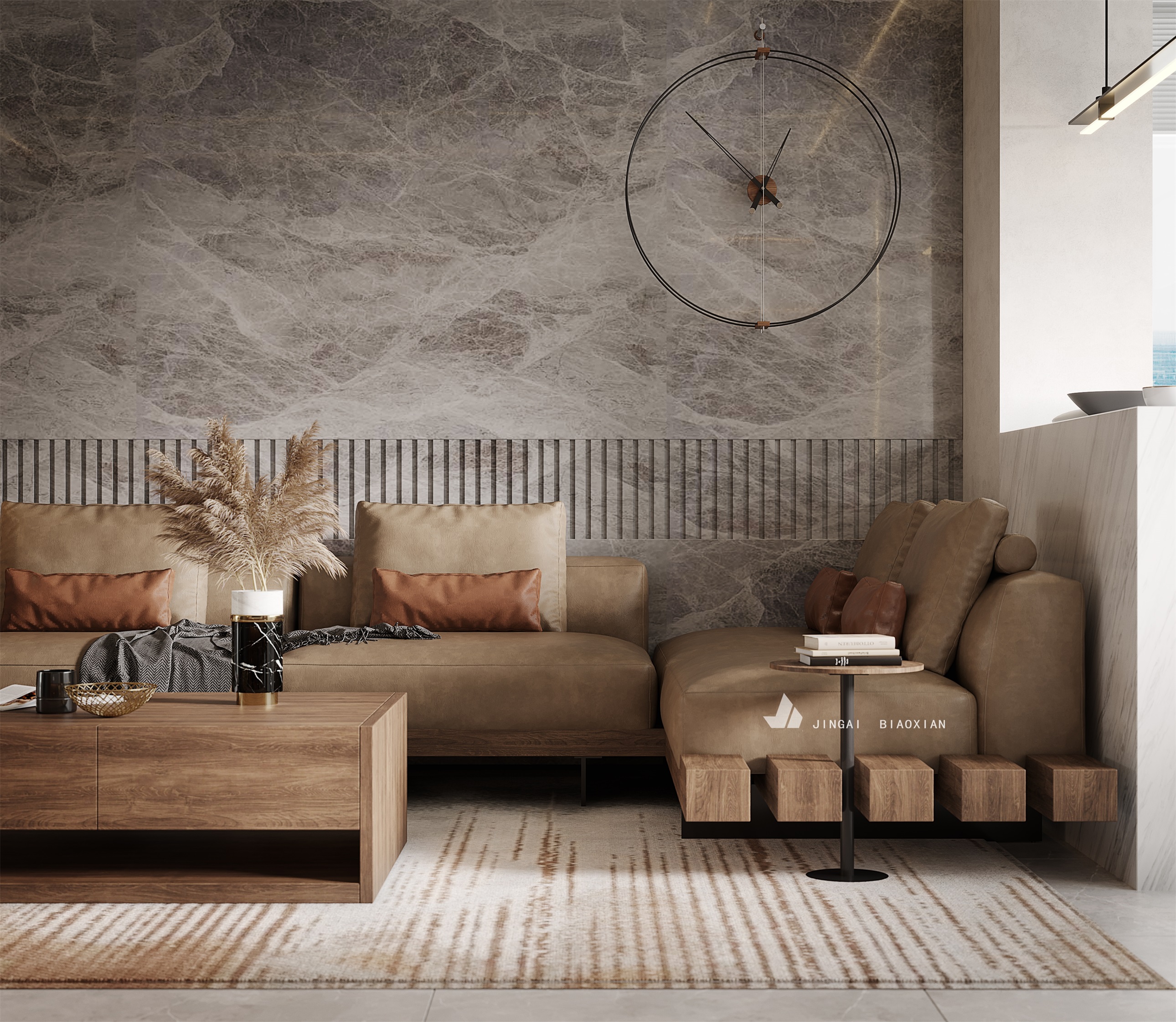 金该视觉呈现的时尚办公空间丨朱晨毅-34