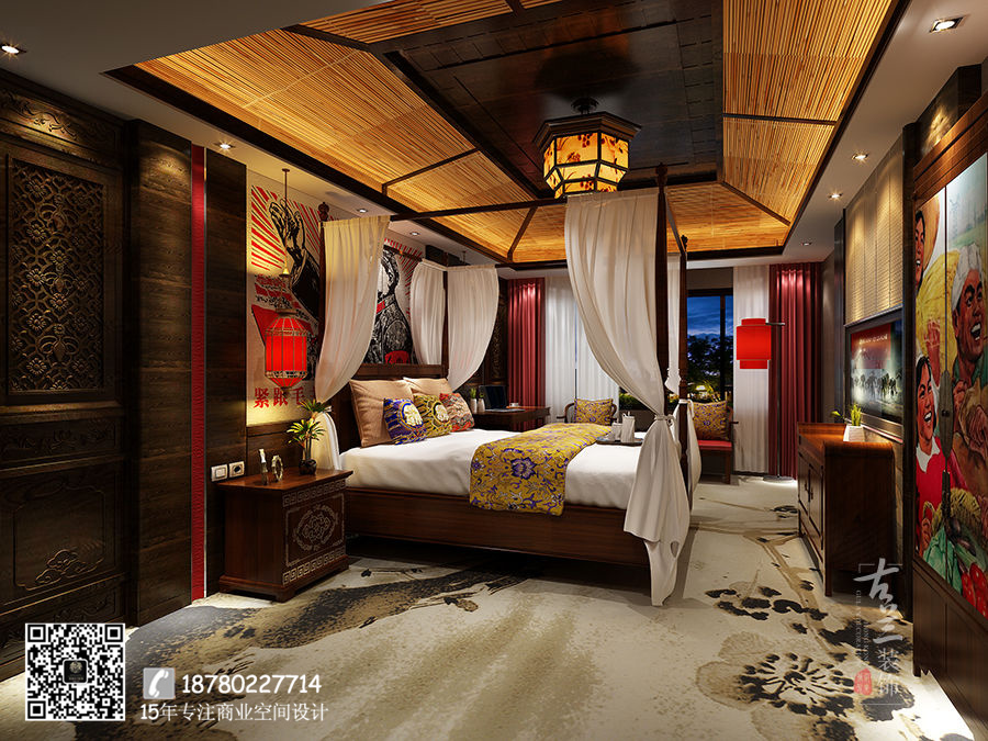 泸定烹坝十里香客栈设计_天津民宿客栈装修_天津专业民宿客栈装修设计公司-6