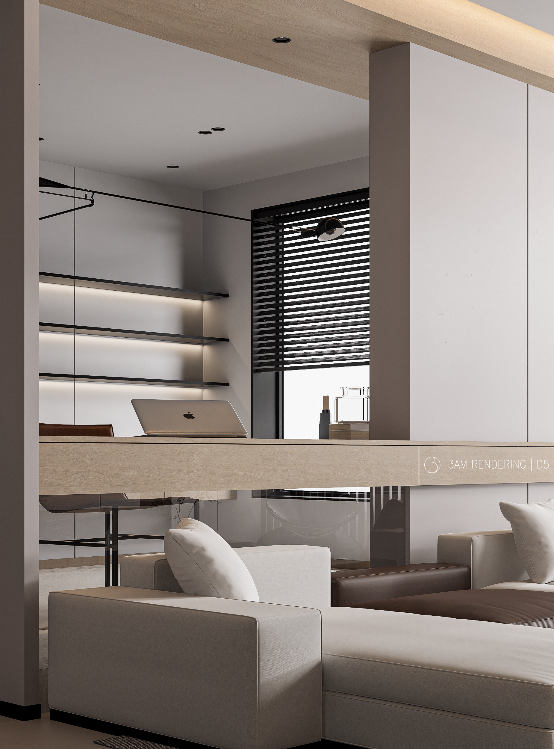 Morden Livingroom D5 Rendering-4