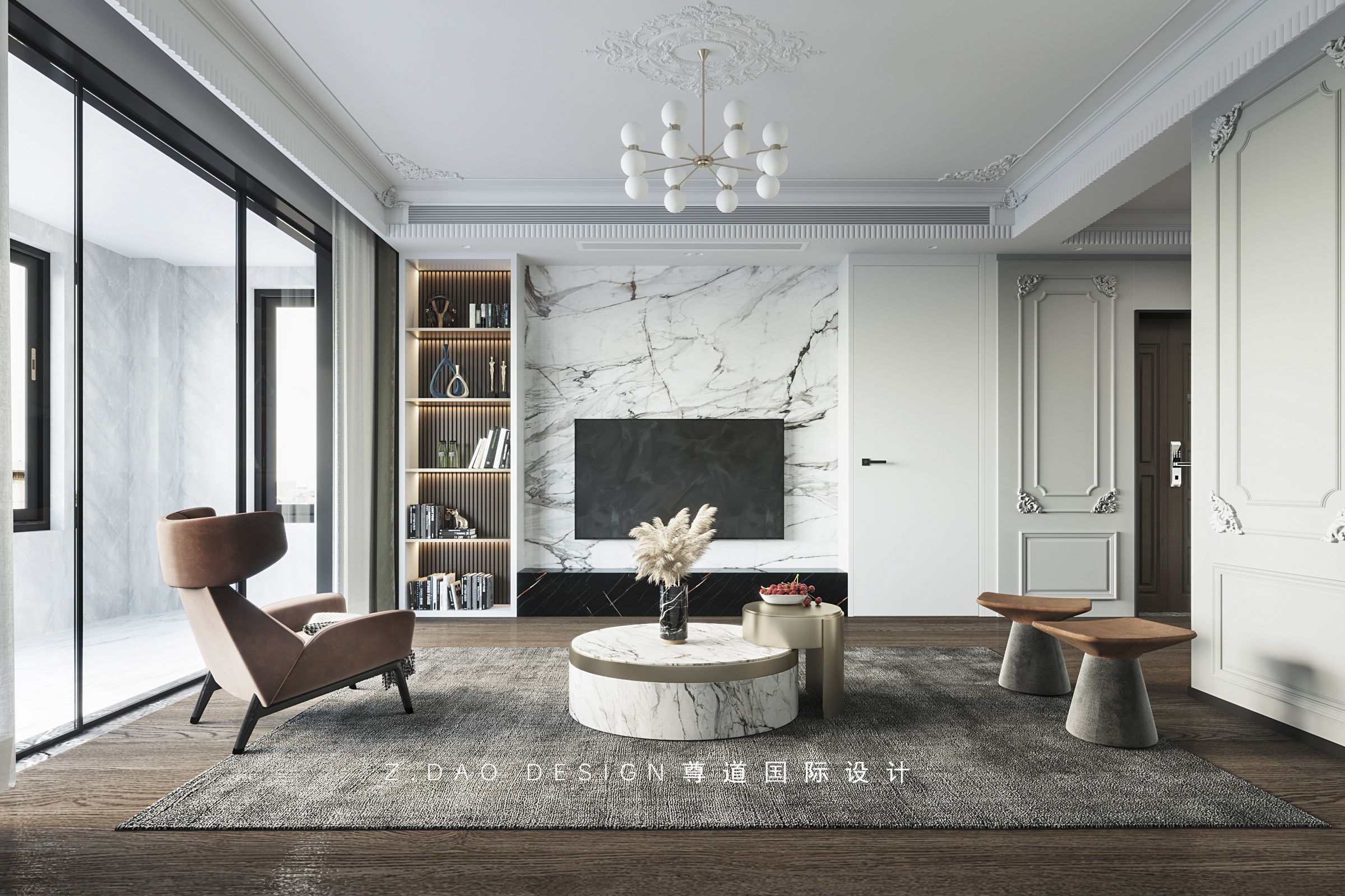 现代法式风 · 合肥万科森林公园尊道国际设计案例丨中国合肥丨合肥尊道国际设计-2